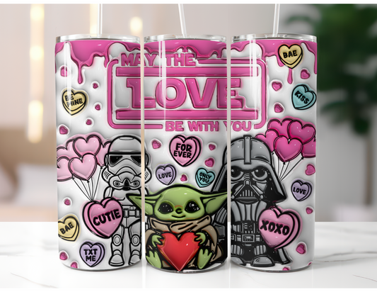 Star Wars - May The LOVE Be With You 20oz Tumbler